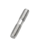 304 Stainless Steel Double End Threaded Studs M8x40 With Nuts, close-up of one stud