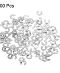 100 pieces of 4mm External Circlips C Clip Retaining Rings for Shafts in 304 Stainless Steel with Inner Diameter One Point Five Millimeters