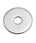 Close-up of Stainless Steel Fender Washer 1/4 Inch ID 1 Inch OD 0.078 Inch Thick 304, showing smooth, flat design