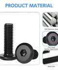 Set of flat head socket screws in 304 stainless steel, black zinc finish from Pro Grade 1/4-20 Wood Threaded Insert Kit.