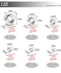 Detailed size chart of 210 Pack 304 Stainless Steel Hex Nuts Assortment Kit DIN 934 M3 M4 M5 M6 M8 M10 For Professionals DIY
