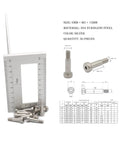 Heavy Duty 304 Stainless Steel Hex Socket Shoulder Bolts Pack Of 30 6mm X M5 X 15mm with socket cap head, dimensions chart included.
