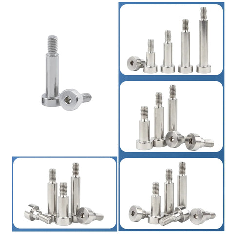 Hex socket shoulder bolts set, 30pcs, stainless steel, 6mm dia, M5x15mm, Amazon.