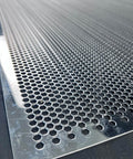 Tough As Nails 304 Stainless Steel Perforated Metal Sheet 48x24 Inches 19 Gauge Expanded Mesh With Hexagonal Holes One Quarter Inch Openings Polished Finish Rust Resistant