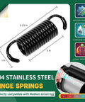 2 Pack Hinge Springs For Medium Green Egg Grill 304 Stainless Steel Replacement Parts Rust Resistant For Big Green Egg Hinge