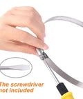 Adjusting a Three Inch Hose Clamp Adjustable 304 Stainless Steel Duct Clamps Six Pack Worm Gear Adjustable Pipe Clamp using screwdriver