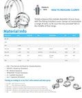 Hose Clamp Set Of Six 12 Inch 304 Stainless Steel Worm Gear Clamps For Fuel Lines Dryers Intercoolers Garden Water Piping Washing Machines And Automotive Plumbing 290mm To 310mm Clamp Size shown in various sizes with measurement details.