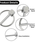 Set Of 4 Heavy Duty Linch Pins With Ring, 304 Stainless Steel, One Eighth By Three Quarters Inch, Rust Resistant And Weather Ready