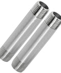 304 Stainless Steel Nipple Pipe Fitting One Half Inch NPT Male To One Half Inch NPT Male Thread Four Inch Length Pack Of 2 Corrosion Resistant Plumbing Fittings For Water Gas Oil And Fluid Systems