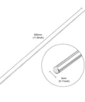 304 Stainless Steel Round Bar Stock 300mm By 3mm Pack Of 10 for lathe projects, showing dimensions illustration
