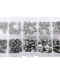 304 Grade Stainless Steel Screw And Nut Kit With 160 Pieces M2 M2.5 M3 M4 M5 Assortment Cross Pan Head Socket Bolts And Washers In Sturdy Storage Box