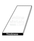 Diagram of a sheet showing thickness, representing a 304 Stainless Steel Sheet With Number 4 Brushed Finish, Annealed 0.024 Inch Thick, 24 Inch Wide By 36 Inch Long, 24 Gauge, Ideal For Mesh Screens, Vent Covers, Rodent Barriers And DIY Projects.