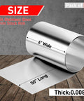 304 Stainless Steel Shim Stock Roll 50 Inch Long 6 Inch Wide 0.008 Inch Thick Full Hard Temper For Crafts And Electronics