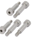 304 Stainless Steel Hex Socket Shoulder Bolt With 8mm Shoulder Diameter And 25mm Shoulder Length M6 Thread 5 Pack Full Threaded Shaft