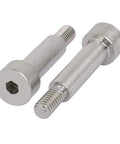 304 Stainless Steel Hex Socket Shoulder Bolt With 8mm Shoulder Diameter And 25mm Shoulder Length M6 Thread 5 Pack Full Threaded Shaft