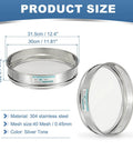 40 Mesh 0.45mm Lab Sieve 11.81 Inch Diameter 304 Stainless Steel Fine Mesh Screen For Industrial Lab And Home Soil Sifter