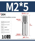 304 Stainless Steel Male To Female Threaded Locating Pins 5 To 50mm M2 To M10, detailed specifications in white background