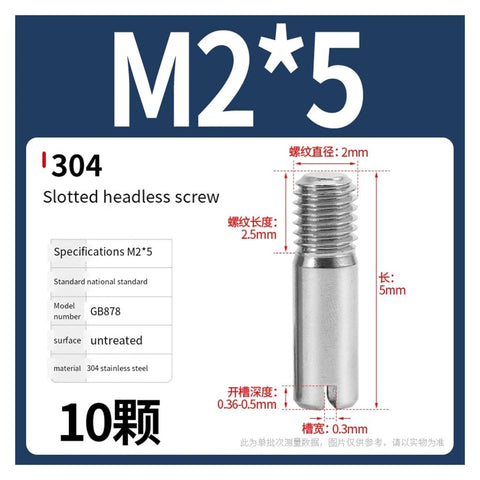 304 Stainless Steel Male To Female Threaded Locating Pins 5 To 50mm M2 To M10, detailed specifications in white background
