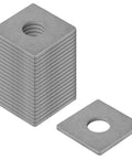 20-pack 304 stainless square washers for strut channel systems distribute load around bolt holes, prevent pull-through, and resist corrosion