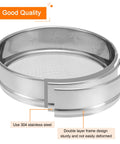 Durable 18 Mesh Lab Sieve For Industrial Laboratory Use, 8 Inch Diameter 304 Stainless Steel Wire Cloth Test Sieve With 1mm Openings