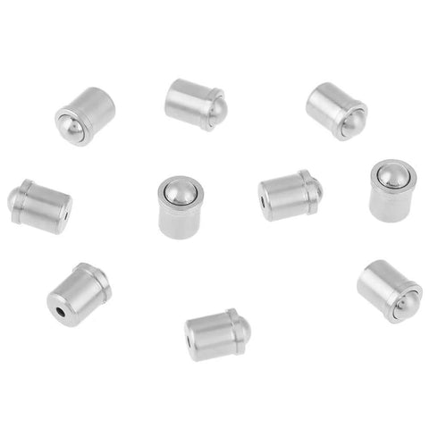 10 pcs 304 stainless steel push fit ball spring plungers with 5mm x 6mm body, precision positioning components for mechanical devices