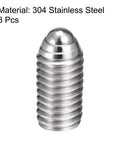 Ball Point Set Screws M8 X 16mm 304 Stainless Steel Corrosion Resistant Hex Socket Ball Plunger With Spring For Positioning And Clamping Elastic Range 12.0 To 60.0N Stroke 1.8mm Pack Of 8