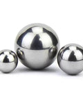 304 Stainless Steel Balls, 20mm Solid Small Steel Balls for Ball Bearings and Slingshot, shown in a group of three