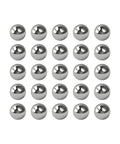 Pack of 25 304 Stainless Steel Bearing Balls 8 millimeter precision solid ball bearings for machinery and gearboxes.