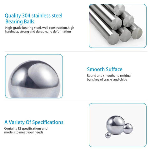 Quality 304 stainless steel bearing balls with smooth surface and variety of specifications. Ideal for durable and precision use.