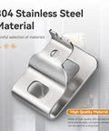 Front view of DeWalt Belt Clips 6-Pack Stainless Steel Clip Set With Screws for 20V Power Tools N268241 N086039, rustproof 304 material.