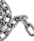 ✝️ 1/4 Inch x 13ft 304 Stainless Steel Coil Chain, 6mm x 4mThick Proof Coil Chain, Heavy Duty Metal Chain, 1322 lbs(600kg) WLL