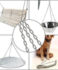 1/4 Inch x 13ft 304 Stainless Steel Coil Chain in various uses; swings, hanging baskets, dog leashes, heavy duty applications.