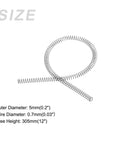 304 Stainless Steel Compression Spring With 0.7mm Wire And 5mm Outer Diameter, 12 Inch Free Length, coiled view