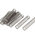 Sturdy 304 Stainless Steel Compression Spring 8mm Outer Diameter, 0.8mm Wire, 40mm Free Length, Silver Tone, Pack of 10 displayed