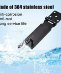 Two Pack 5 Inch Door Hasp Latch Locks 304 Stainless Steel demonstrating rust proof anti corrosion black finish
