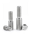 304 Stainless Steel Double Head Male to Male Thread Adapter M3 to M20 showcasing various sizes