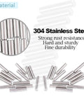 304 stainless steel dowel pins with rust resistance and durability, showcasing material and design for DIY projects and shelving support