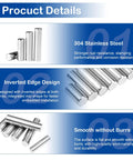 304 Stainless Steel Dowel Pins Set 150Pcs Assortment Kit With 20 Sizes From M2 To M5, corrosion-resistant smooth pins