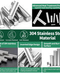 Dowel Pins Set 304 Stainless Steel 28 Sizes 280 Pcs M1.5 To M6 shown with corrosion-resistant features and smooth surface design.