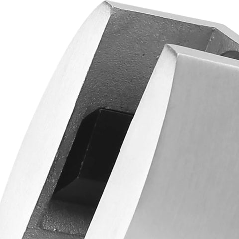 Close-up of 304 Stainless Steel Floor Guide for Frameless Sliding Shower Doors Bottom Guide Replacement Hardware.