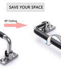 304 Stainless Steel Foldable Cabinet And Drawer Pull Handles With Rubber Grip 90 Degree Folding Four And A Half Inch Length