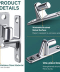 2 Pack Heavy Duty Gate Hinges, Wall Mount Gate Hinge Set with 5/8'', Capacity Up to 600lbs, One-Piece Weldless 304 Stainless Steel