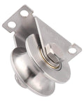 Wall mounted 304 stainless steel pulley block with screws, part of the ✝️ 2PCS Groove Wheel Pulley set for DIY gym equipment and sliding gates