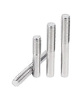 Four 304 Stainless Steel Extension Rods M3-M6 Half Threaded Studs 50-500mm standing upright on a white background