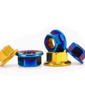 ✝️ 304 Stainless Steel Hexagonal Flange nut 10 Pieces Titanium Plated Flange Gold Plated blued nut M4M5M6M8M10