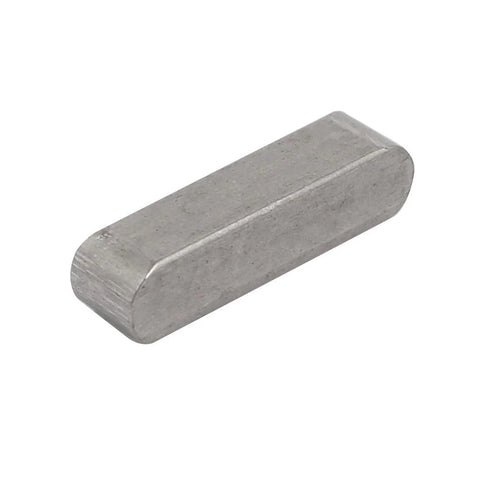 Single piece of 304 Stainless Steel Key Stock Set 20x5x5mm with round ends, undersized tolerance, Pro Grade, silver tone for mechanical assemblies.