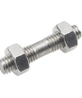 304 Stainless Steel Double End Threaded Studs M8x40 With Nuts close-up view