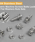 500 Pcs Stainless Steel Nut and Bolt Assortment Kit with M2 M2.5 M3 M4 M5 Metric Machine Screws Featuring Integrated Washer Assemblies for Secure Fastening in DIY Repairs Electronics and Machinery