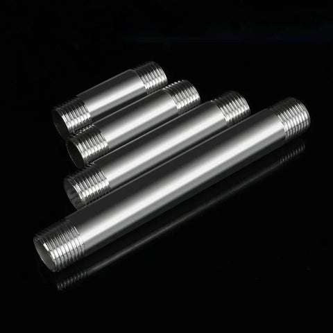 304 Stainless Steel Nipple Pipe Fitting One Half Inch NPT Male To One Half Inch NPT Male Thread Four Inch Length Pack Of 2 Corrosion Resistant