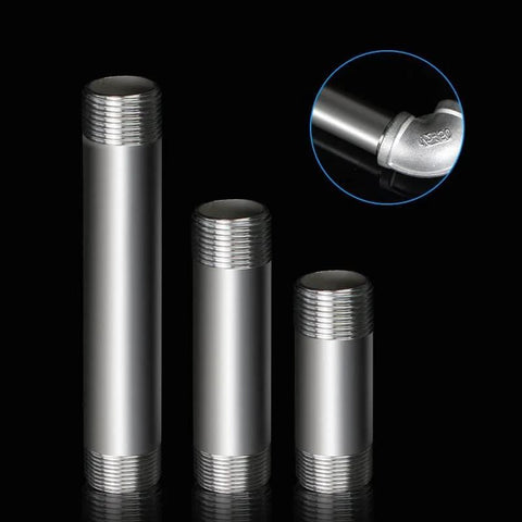 304 Stainless Steel Nipple Pipe Fitting One Half Inch NPT Male To One Half Inch NPT Male Thread Four Inch Length Pack Of 2 Corrosion Resistant Plumbing Fittings For Water Gas Oil And Fluid Systems